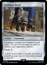 Swiftfoot Boots - Universes Beyond: Fallout - Magic: The Gathering card