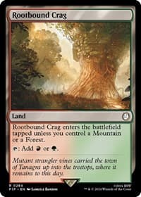 Rootbound Crag - Universes Beyond: Fallout - Magic: The Gathering card