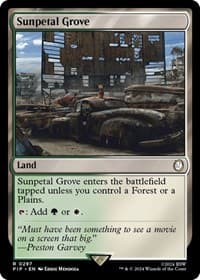 Sunpetal Grove - Universes Beyond: Fallout - Magic: The Gathering card