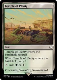 Temple of Plenty - Universes Beyond: Fallout - Magic: The Gathering card