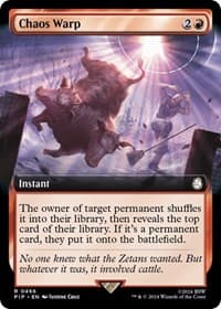 Chaos Warp (Extended Art) - Universes Beyond: Fallout - Magic: The Gathering card