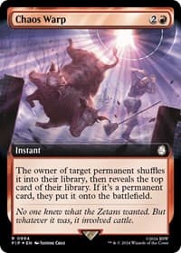 Chaos Warp (Extended Art) (Surge Foil) - Universes Beyond: Fallout - Magic: The Gathering card