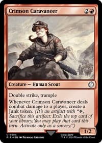 Crimson Caravaneer (Surge Foil) - Universes Beyond: Fallout - Magic: The Gathering card