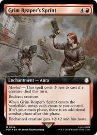 Grim Reaper's Sprint (Extended Art) (Surge Foil) - Universes Beyond: Fallout - Magic: The Gathering card