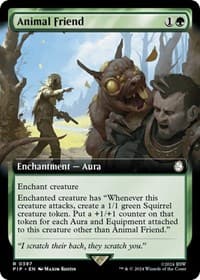 Animal Friend (Extended Art) - Universes Beyond: Fallout - Magic: The Gathering card