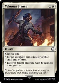 Valorous Stance (Surge Foil) - Universes Beyond: Fallout - Magic: The Gathering card