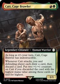Cait, Cage Brawler (Extended Art) - Universes Beyond: Fallout - Magic: The Gathering card