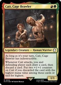 Cait, Cage Brawler (Surge Foil) - Universes Beyond: Fallout - Magic: The Gathering card