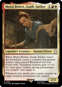 Moira Brown, Guide Author (Surge Foil) - Universes Beyond: Fallout - Magic: The Gathering card