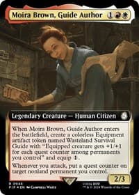 Moira Brown, Guide Author (Extended Art) (Surge Foil) - Universes Beyond: Fallout - Magic: The Gathering card