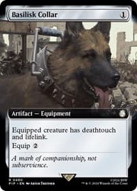 Basilisk Collar (Extended Art) - Universes Beyond: Fallout - Magic: The Gathering card