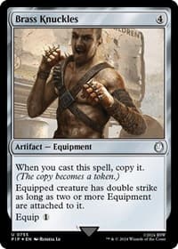 Brass Knuckles (Surge Foil) - Universes Beyond: Fallout - Magic: The Gathering card