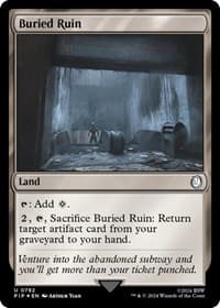 Buried Ruin (Surge Foil) - Universes Beyond: Fallout - Magic: The Gathering card