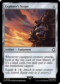 Explorer's Scope (Surge Foil) - Universes Beyond: Fallout - Magic: The Gathering card