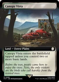 Canopy Vista (Extended Art) - Universes Beyond: Fallout - Magic: The Gathering card