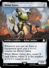 Mister Gutsy (Extended Art) (Surge Foil) - Universes Beyond: Fallout - Magic: The Gathering card