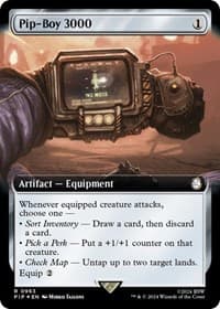 Pip-Boy 3000 (Extended Art) (Surge Foil) - Universes Beyond: Fallout - Magic: The Gathering card