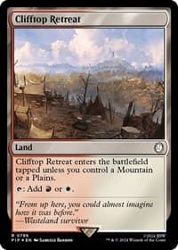 Clifftop Retreat (Surge Foil) - Universes Beyond: Fallout - Magic: The Gathering card