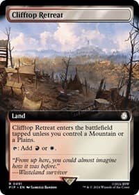 Clifftop Retreat (Extended Art) - Universes Beyond: Fallout - Magic: The Gathering card