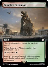 Temple of Abandon (Extended Art) - Universes Beyond: Fallout - Magic: The Gathering card