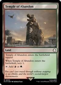 Temple of Abandon (Surge Foil) - Universes Beyond: Fallout - Magic: The Gathering card