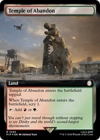 Temple of Abandon (Extended Art) (Surge Foil) - Universes Beyond: Fallout - Magic: The Gathering card