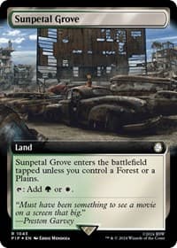 Sunpetal Grove (Extended Art) (Surge Foil) - Universes Beyond: Fallout - Magic: The Gathering card