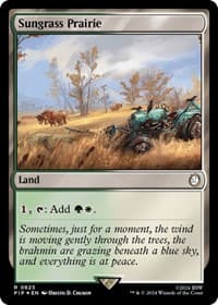 Sungrass Prairie (Surge Foil) - Universes Beyond: Fallout - Magic: The Gathering card