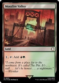 Mossfire Valley (Surge Foil) - Universes Beyond: Fallout - Magic: The Gathering card