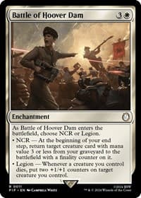 Battle of Hoover Dam - Universes Beyond: Fallout - Magic: The Gathering card
