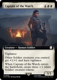 Captain of the Watch (Extended Art) (Surge Foil) - Universes Beyond: Fallout - Magic: The Gathering card