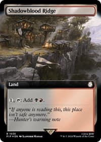 Shadowblood Ridge (Extended Art) (Surge Foil) - Universes Beyond: Fallout - Magic: The Gathering card