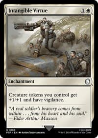 Intangible Virtue - Universes Beyond: Fallout - Magic: The Gathering card