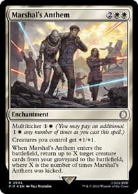 Marshal's Anthem (Surge Foil) - Universes Beyond: Fallout - Magic: The Gathering card