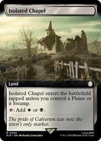 Isolated Chapel (Extended Art) - Universes Beyond: Fallout - Magic: The Gathering card