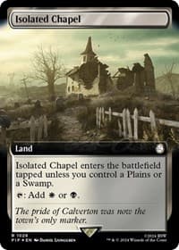 Isolated Chapel (Extended Art) (Surge Foil) - Universes Beyond: Fallout - Magic: The Gathering card