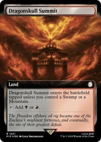 Dragonskull Summit (Extended Art) (Surge Foil) - Universes Beyond: Fallout - Magic: The Gathering card