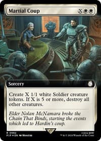 Martial Coup (Extended Art) (Surge Foil) - Universes Beyond: Fallout - Magic: The Gathering card