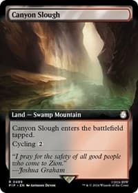 Canyon Slough (Extended Art) - Universes Beyond: Fallout - Magic: The Gathering card