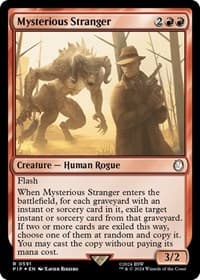 Mysterious Stranger (Surge Foil) - Universes Beyond: Fallout - Magic: The Gathering card
