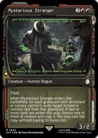 Mysterious Stranger (Showcase) (Surge Foil) - Universes Beyond: Fallout - Magic: The Gathering card