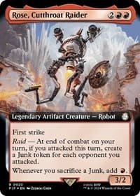 Rose, Cutthroat Raider (Extended Art) (Surge Foil) - Universes Beyond: Fallout - Magic: The Gathering card