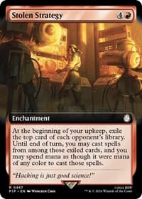 Stolen Strategy (Extended Art) - Universes Beyond: Fallout - Magic: The Gathering card