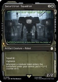 Securitron Squadron (Showcase) - Universes Beyond: Fallout - Magic: The Gathering card