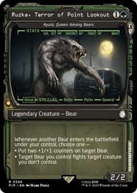 Ruzka, Terror of Point Lookout - Ayula, Queen Among Bears (Showcase) - Universes Beyond: Fallout - Magic: The Gathering card