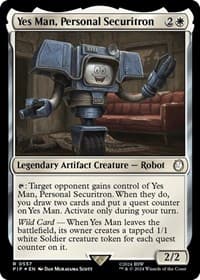 Yes Man, Personal Securitron (Surge Foil) - Universes Beyond: Fallout - Magic: The Gathering card