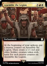 Assemble the Legion (Extended Art) (Surge Foil) - Universes Beyond: Fallout - Magic: The Gathering card