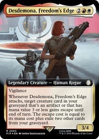 Desdemona, Freedom's Edge (Extended Art) (Surge Foil) - Universes Beyond: Fallout - Magic: The Gathering card