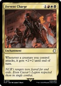 Fervent Charge - Universes Beyond: Fallout - Magic: The Gathering card