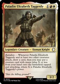 Paladin Elizabeth Taggerdy (Surge Foil) - Universes Beyond: Fallout - Magic: The Gathering card